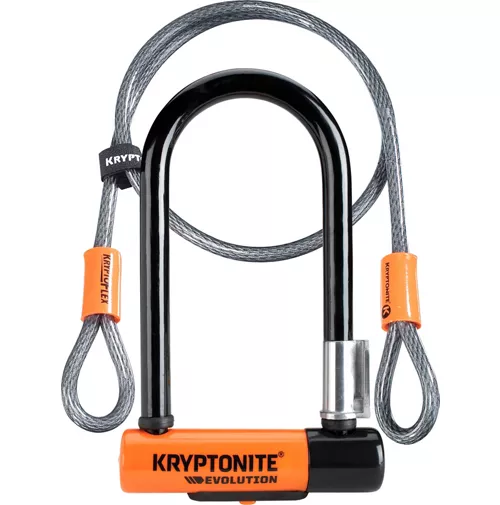 Kryptonite Evolution Mini 7 Lock & Kryptoflex Cable 1 Kryptonite Evolution Mini 7 Lock & Kryptoflex Cable