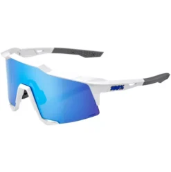 100% Speedcraft Matte White Blue Sunglasses 2022